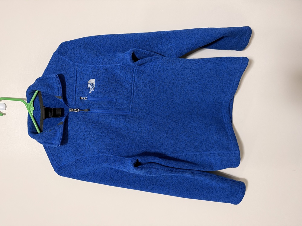 The North‎ Face Men's XS Heather Blue 1/4 Zip Fleece